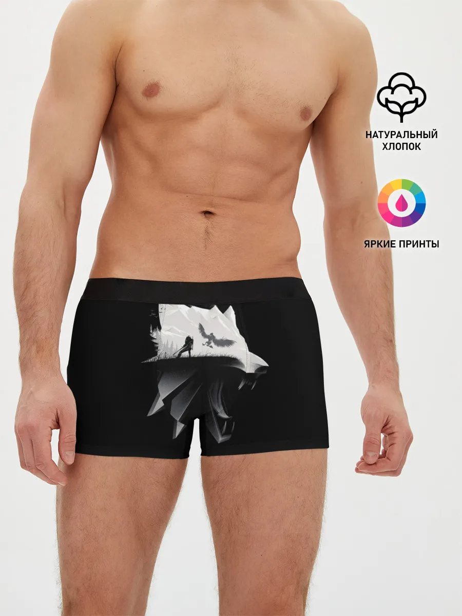 Мужские трусы боксеры / Волк