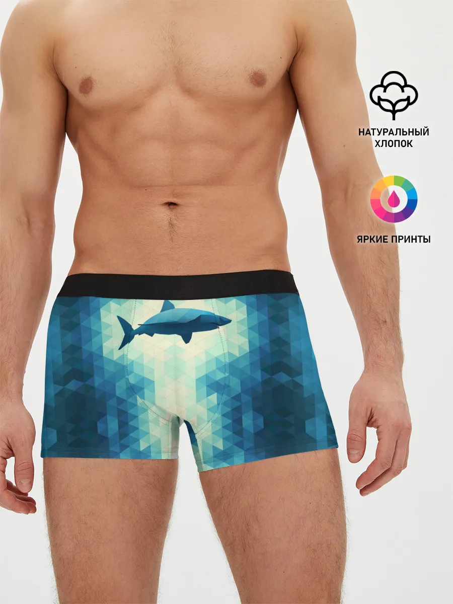 Мужские трусы боксеры / Акула