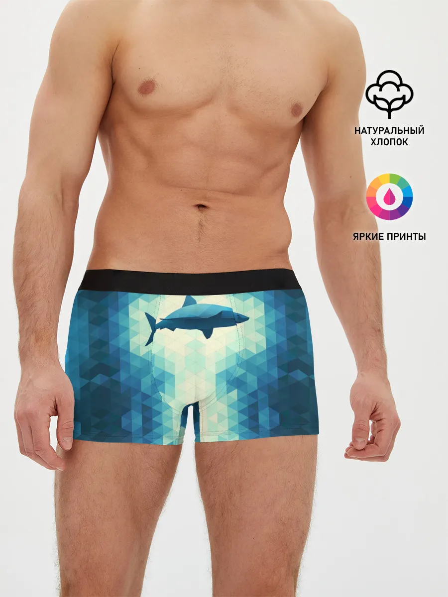 Мужские трусы боксеры / Акула