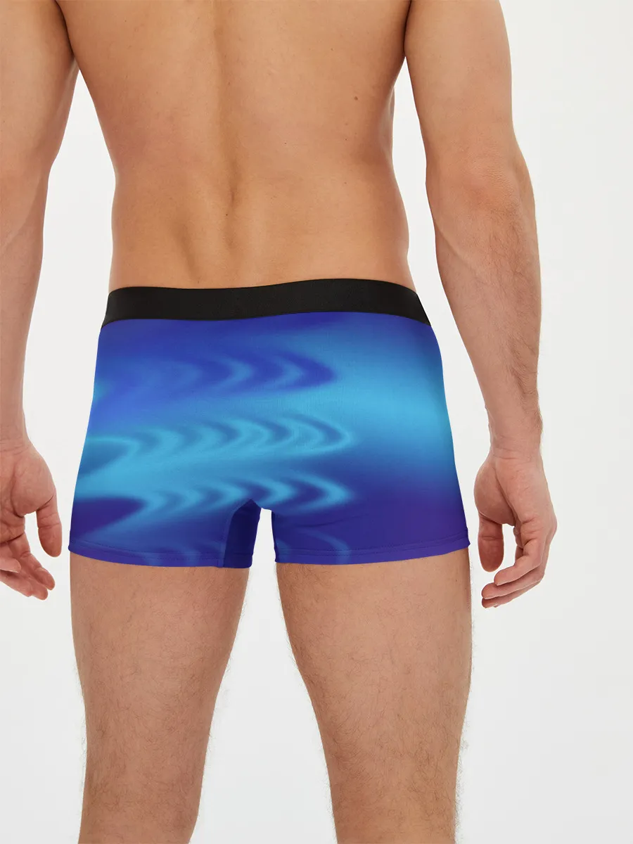 Мужские трусы боксеры / Цвет настроения синий