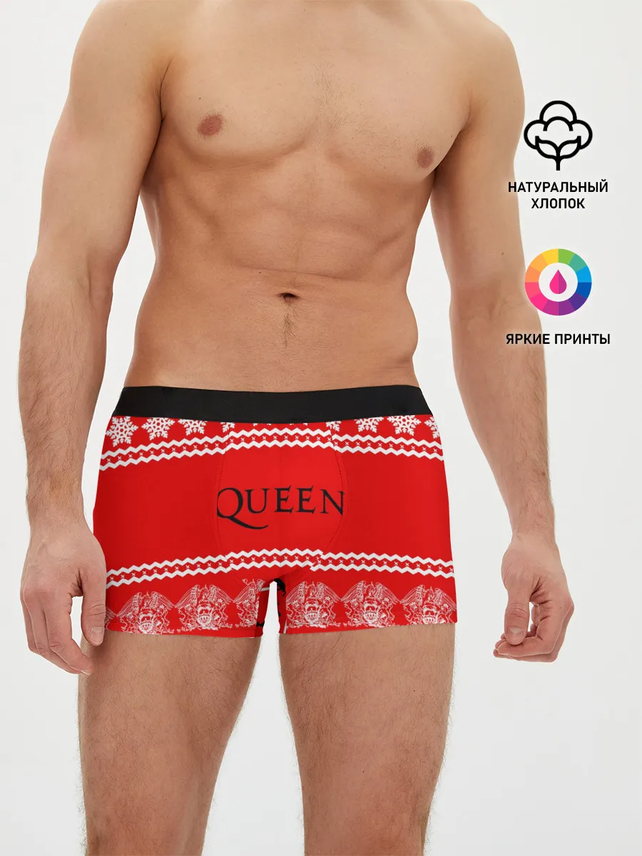 Мужские трусы боксеры / Праздничный Queen
