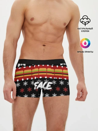Мужские трусы боксеры / Праздничный Face