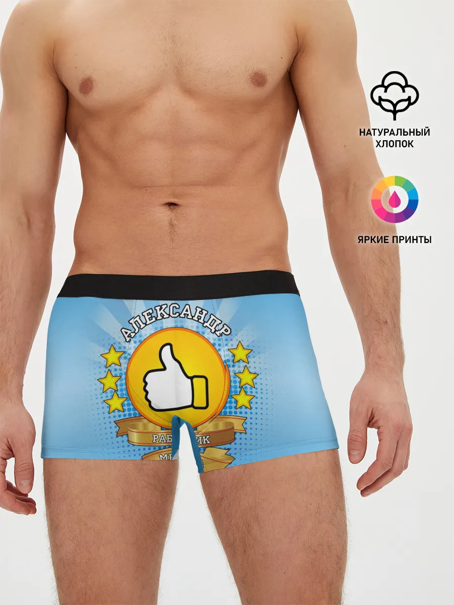 Мужские трусы боксеры / Александр работник месяца