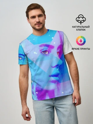 Мужская базовая футболка / Billie Blue Star