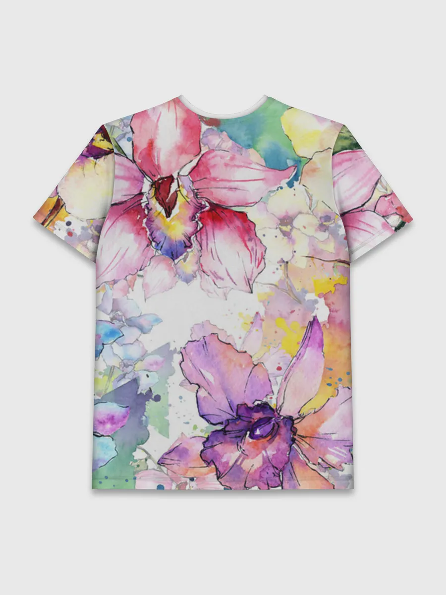 Мужская базовая футболка / Цветы
