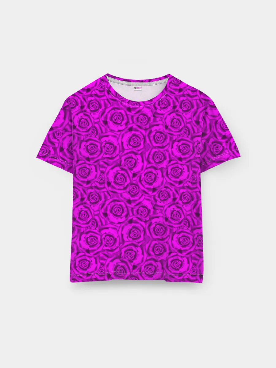 Мужская базовая футболка / Яркий цветочный неоновый узор