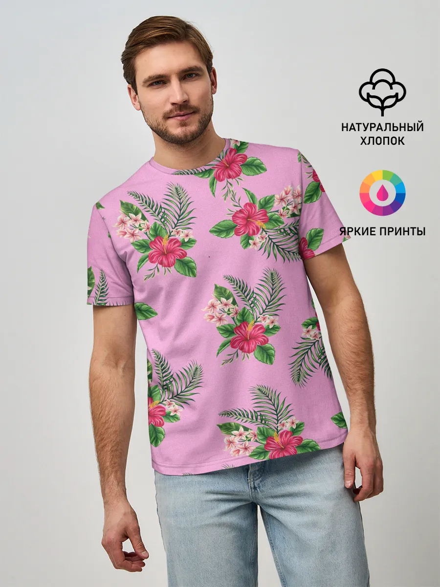 Мужская базовая футболка / Букеты лилий