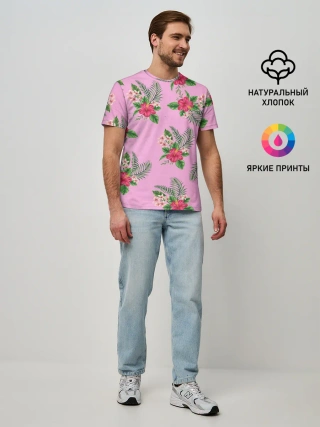 Мужская базовая футболка / Букеты лилий