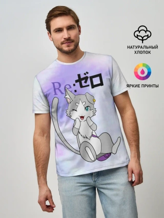 Мужская базовая футболка / Пак / Re: Zero Фамильяр Эмилии