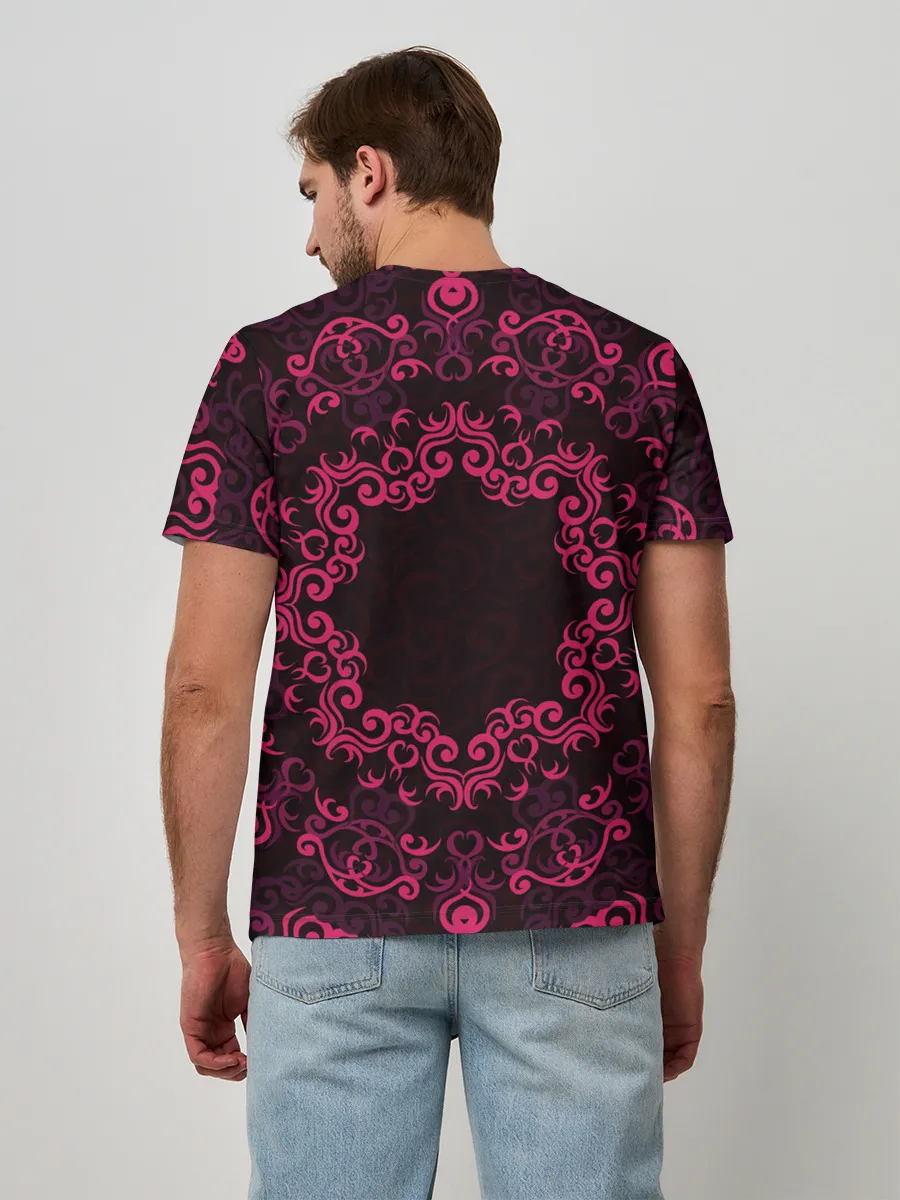 Мужская базовая футболка / красивый орнамент