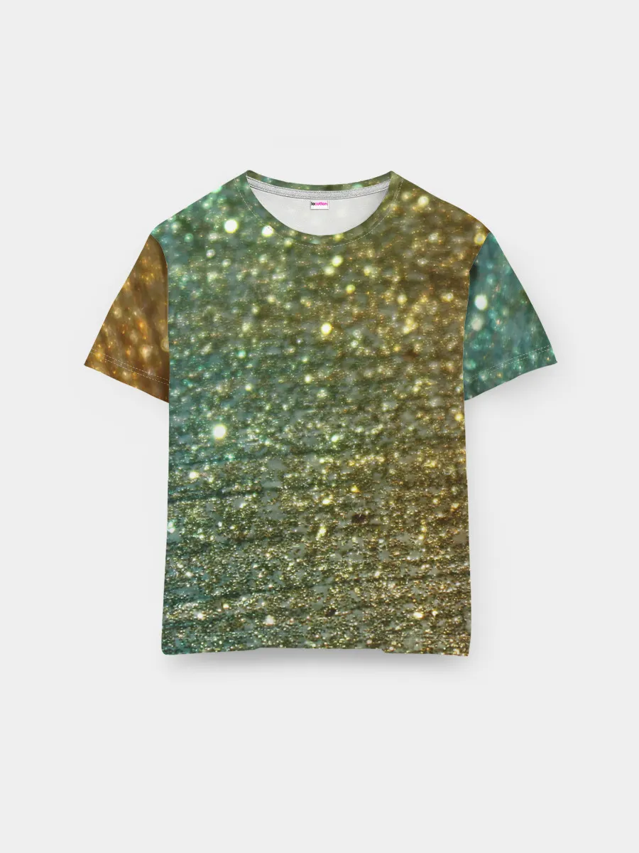 Мужская базовая футболка / Бирюзовый блеск