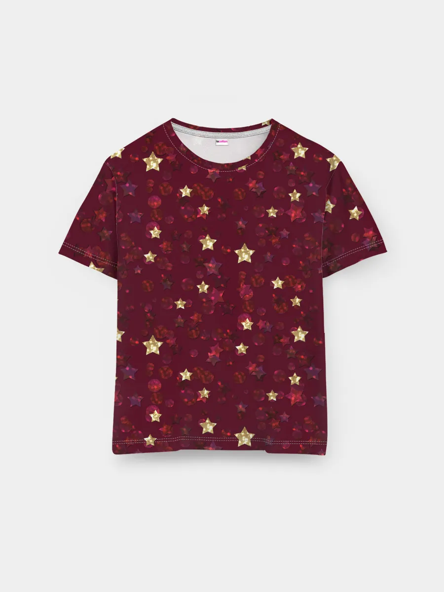 Мужская базовая футболка / Россыпи золотых звезд