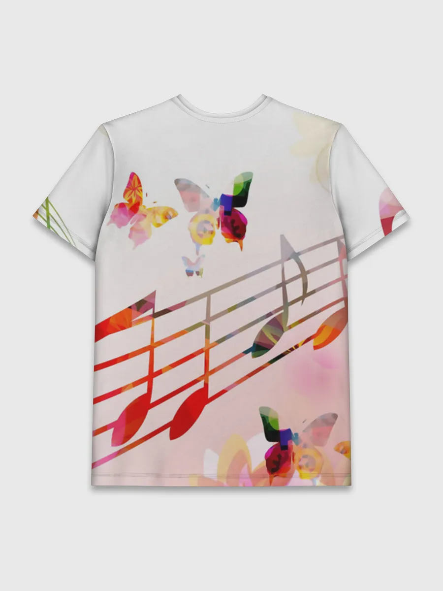 Мужская базовая футболка / Ноты весна