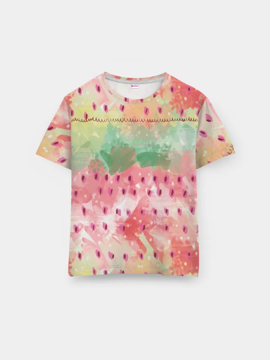 Мужская базовая футболка / Бархатный арбуз