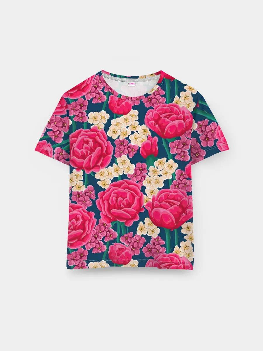 Мужская базовая футболка / Поле роз