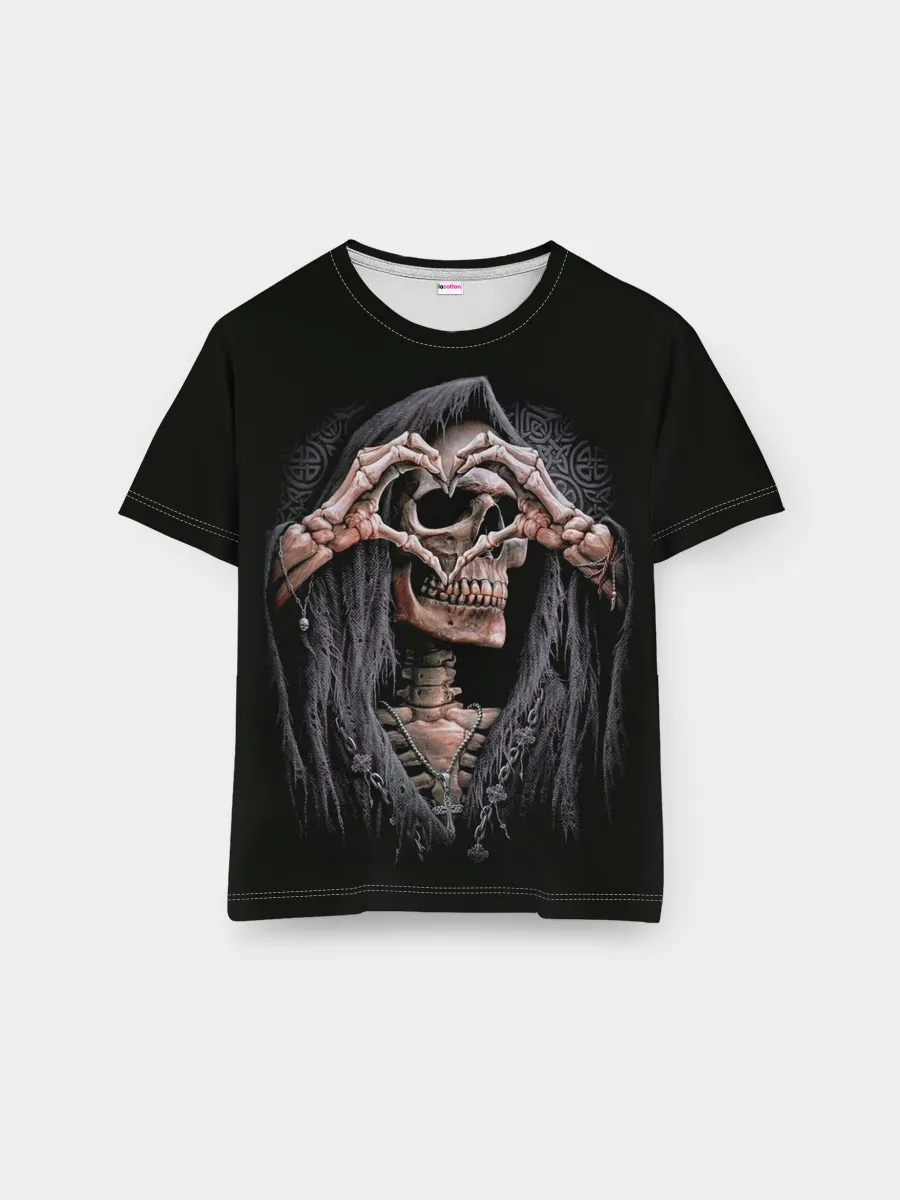 Мужская базовая футболка / Skull Love