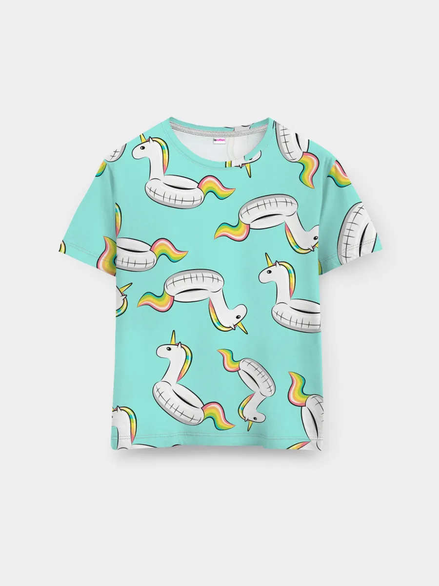 Мужская базовая футболка / Единорог | Круг