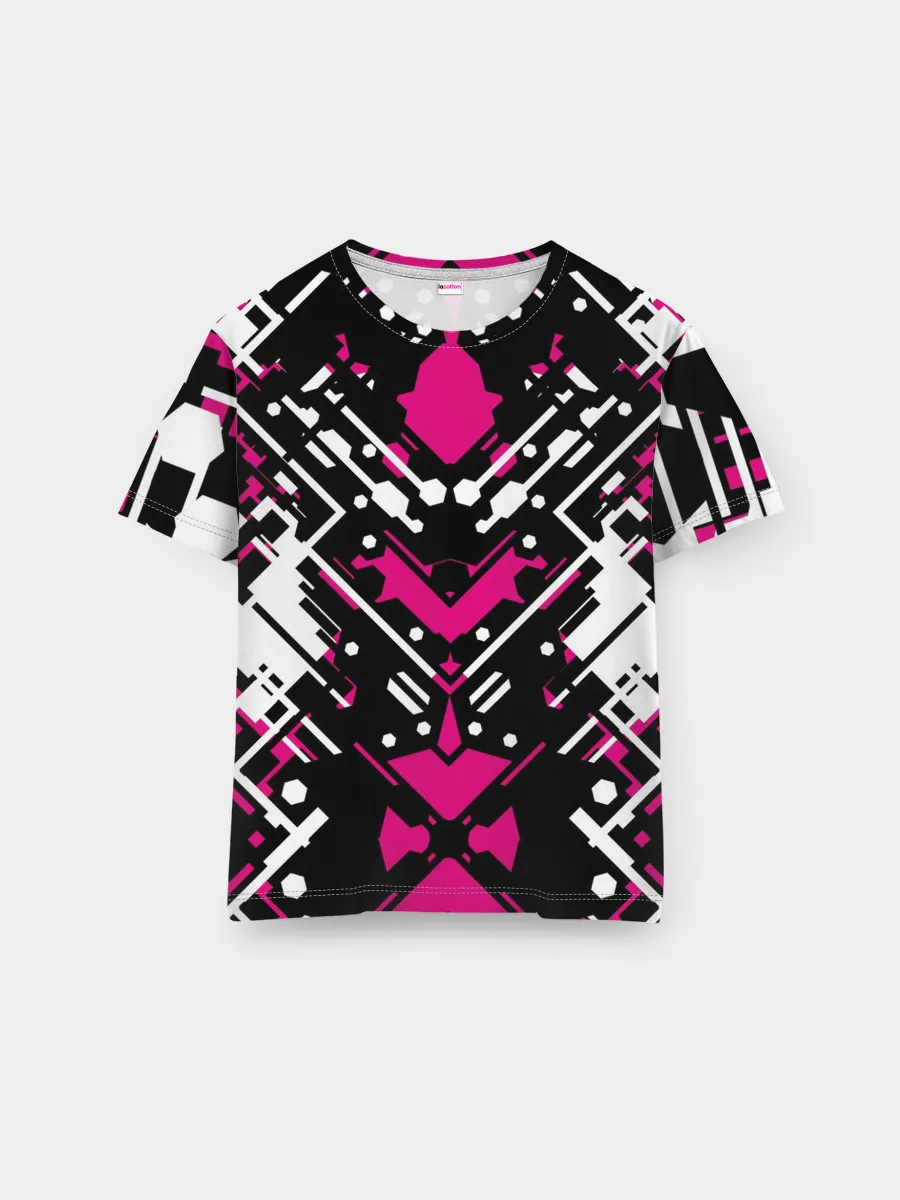 Мужская базовая футболка / КИБЕРПАНК,ФАНТАСТИКА,КРАСНЫЙ