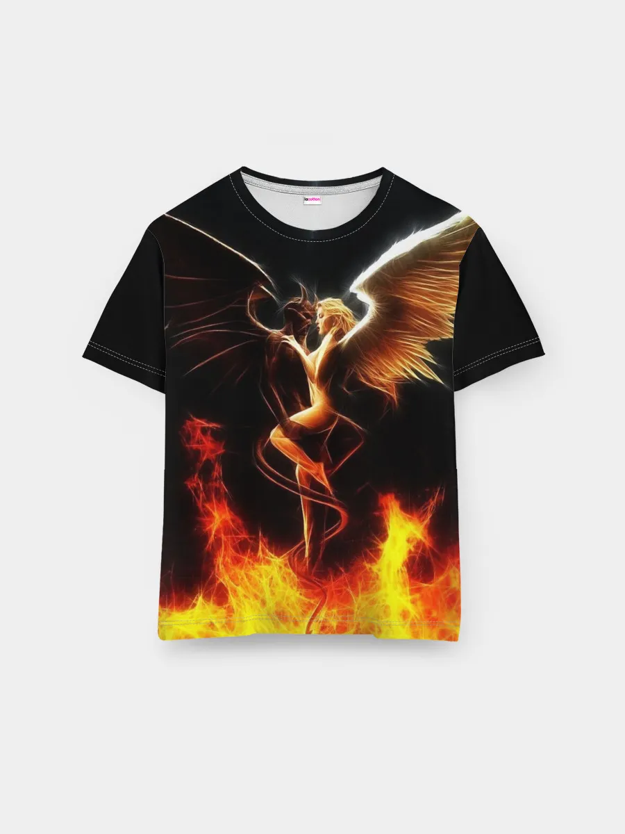 Мужская базовая футболка / Angel and demon