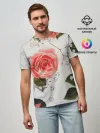 Мужская базовая футболка / Нежные розы