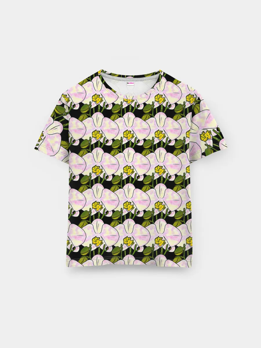 Мужская базовая футболка / Заросли орхидей