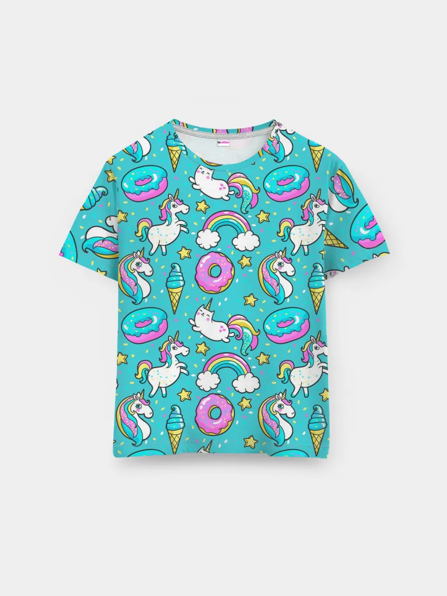 Мужская базовая футболка / Turquoise unicorn