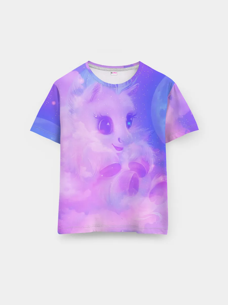 Мужская базовая футболка / Пони в облаках