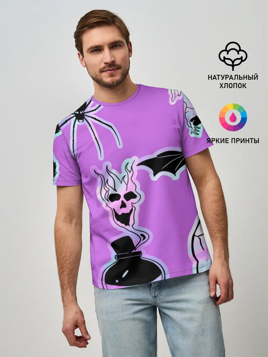 Мужская базовая футболка / Зелье смерти,паук-Holographica