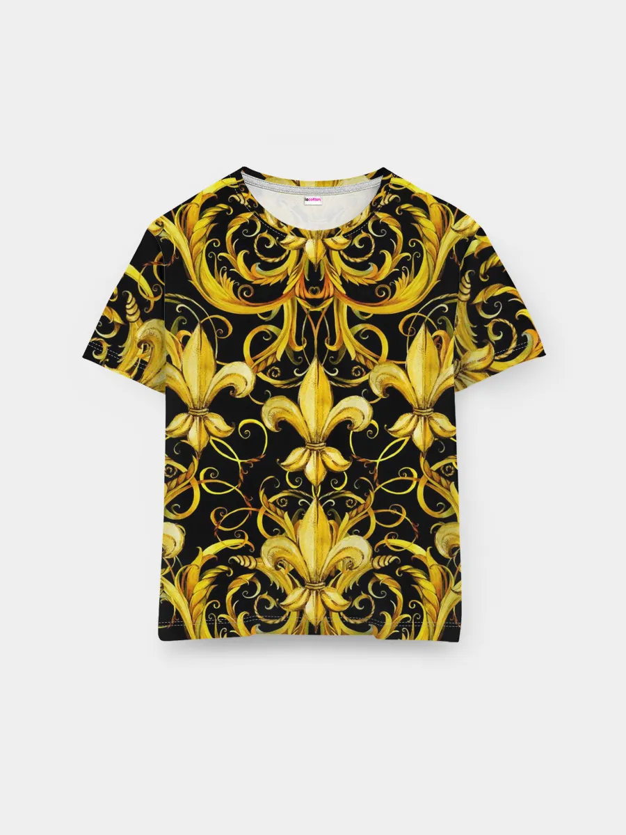 Мужская базовая футболка / gold spades