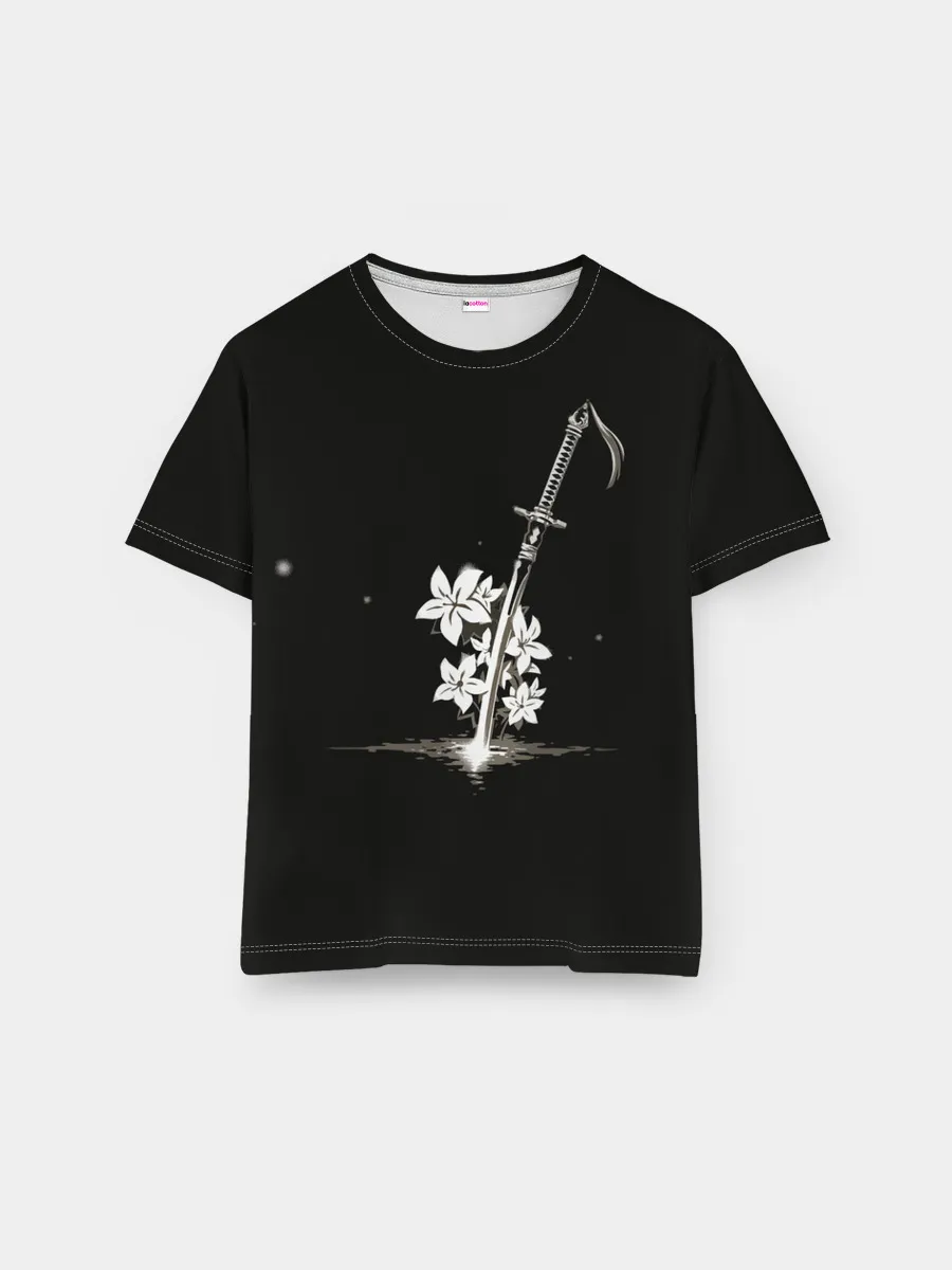 Мужская базовая футболка / Nier - Sword and Flowers