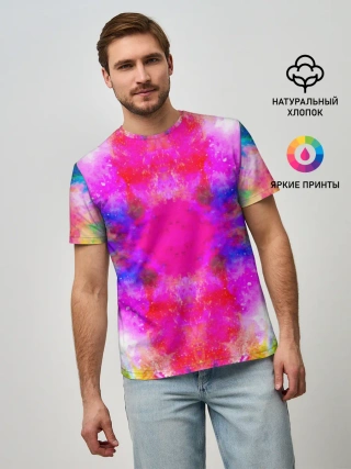 Мужская базовая футболка / КРАСОЧНАЯ ГАЛАКТИКА