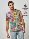 Мужская базовая футболка / цветы цветочки