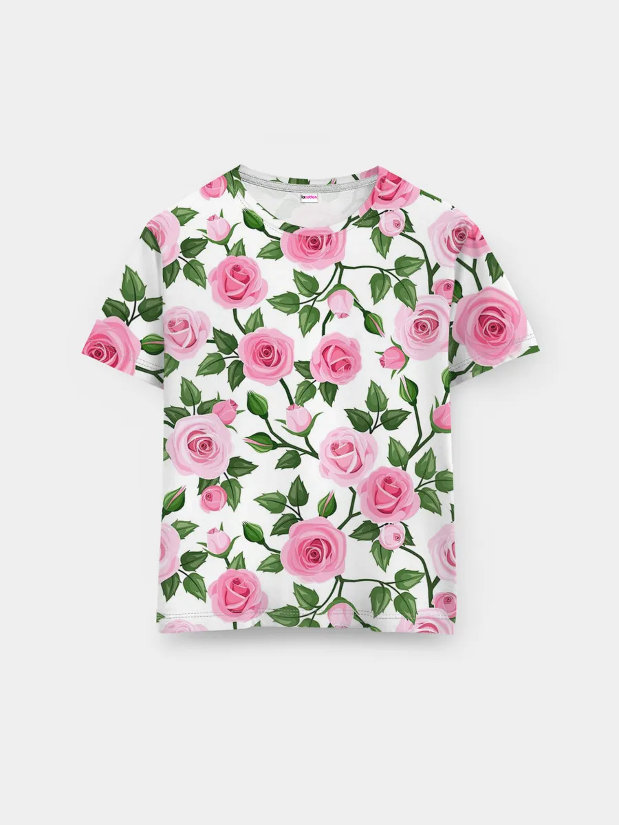 Мужская базовая футболка / Розы