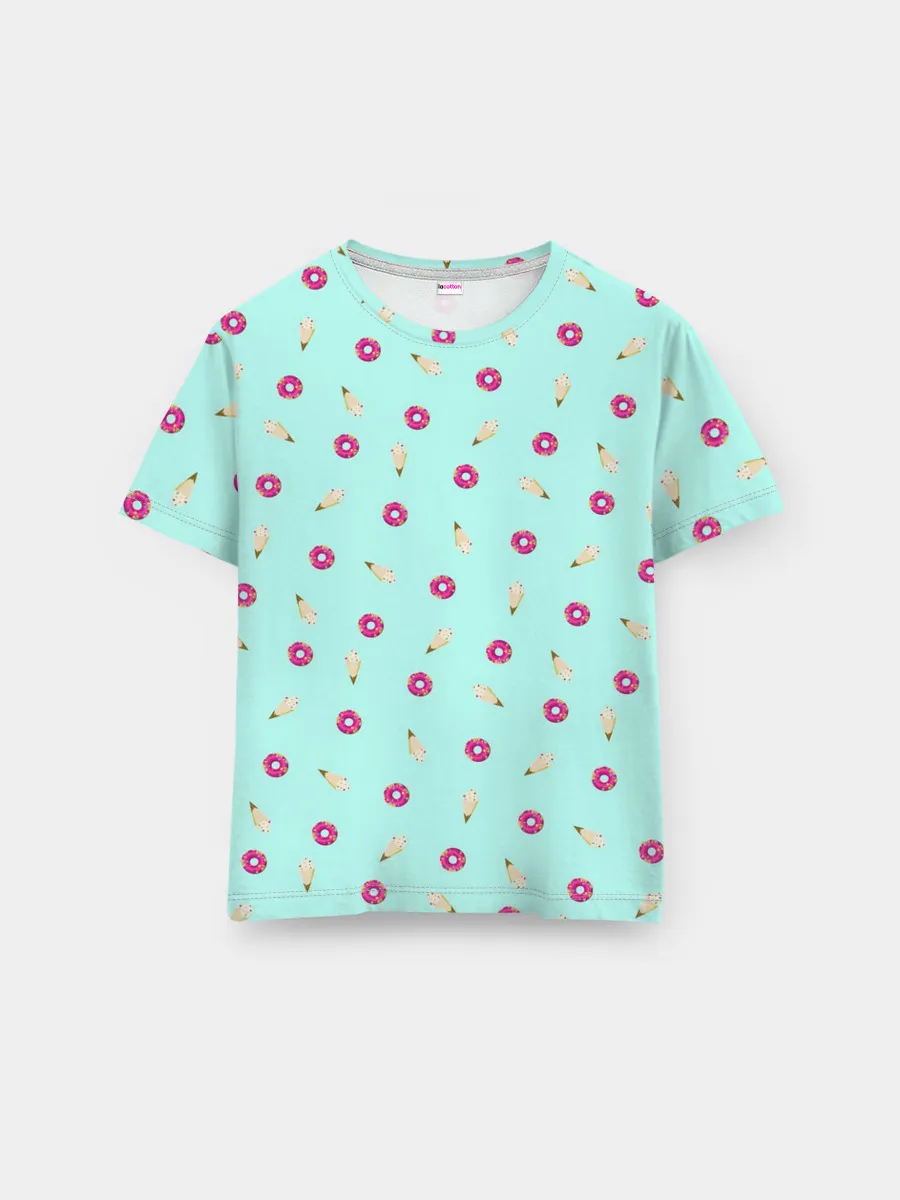 Мужская базовая футболка / ПОНЧИК И МОРОЖЕНКА