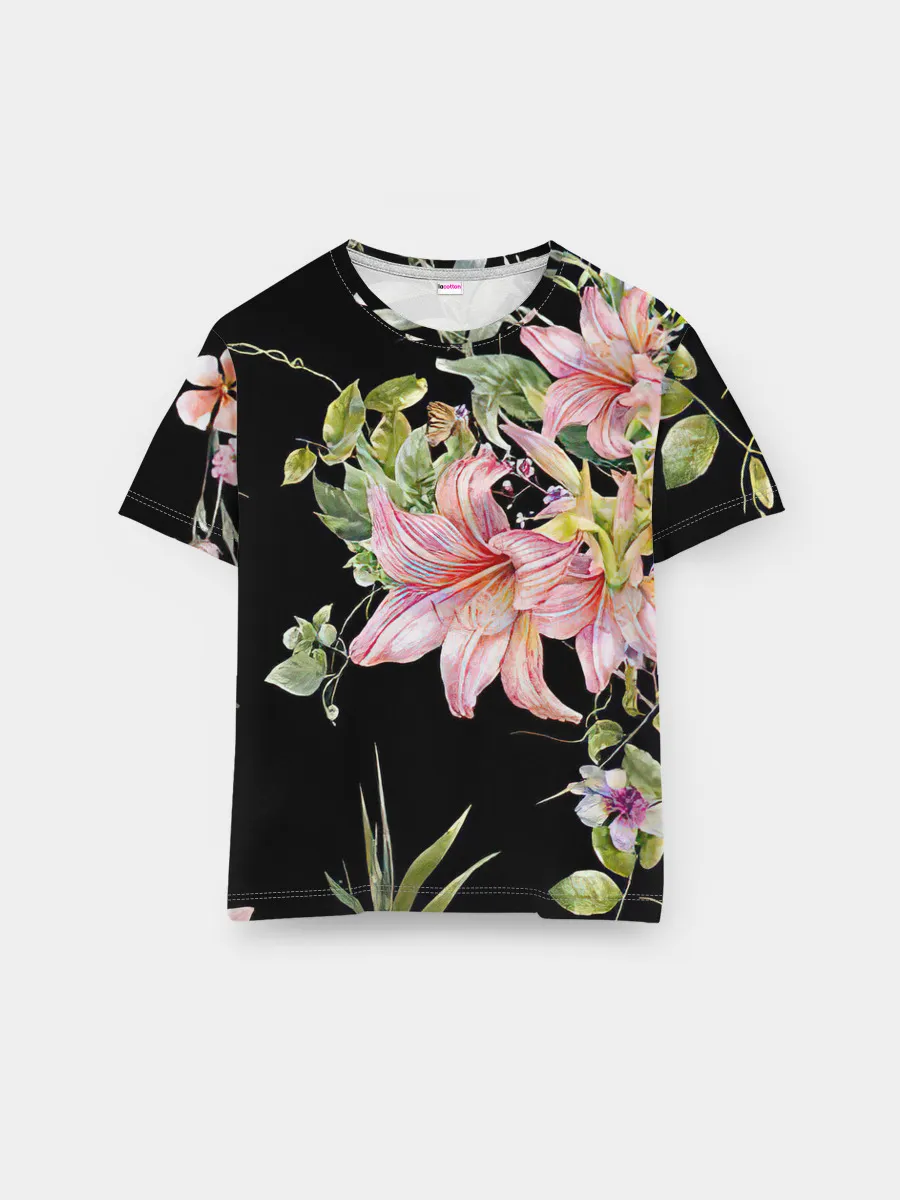 Мужская базовая футболка / Букет лилий