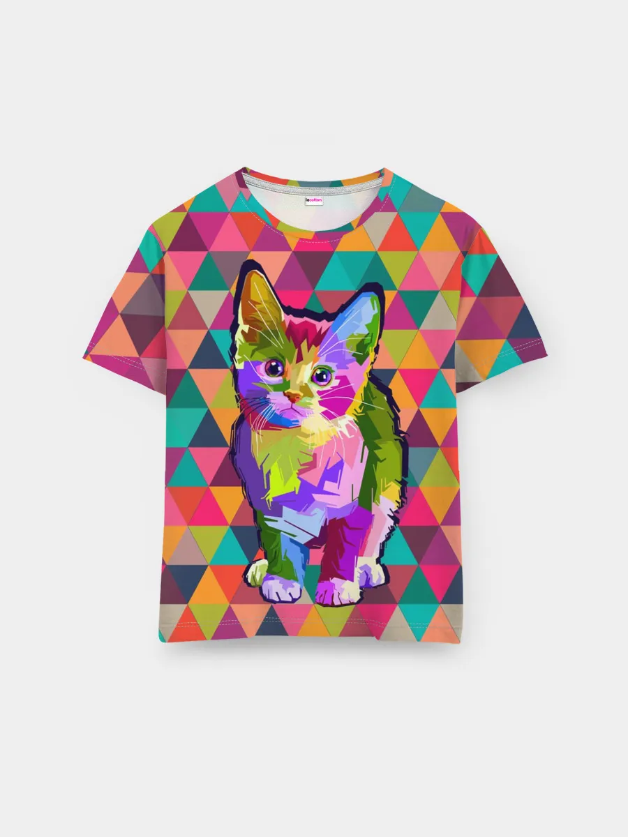 Мужская базовая футболка / Котик