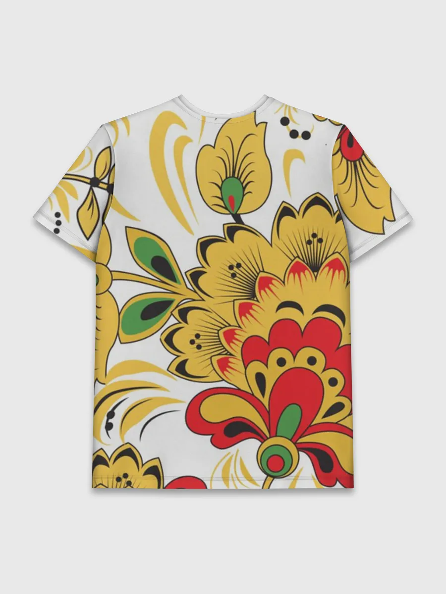 Мужская базовая футболка / Хохлома