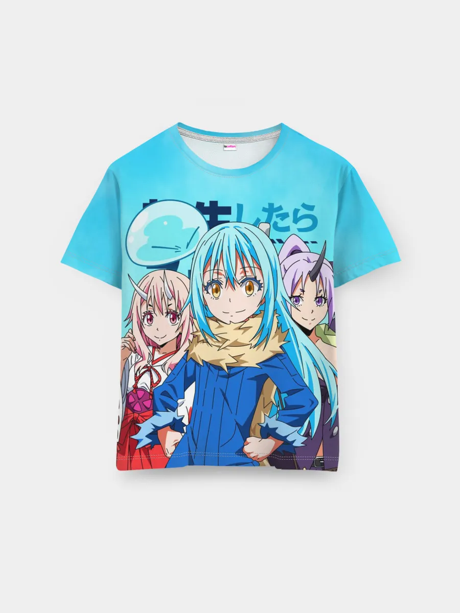 Мужская базовая футболка / TenSura, Румиру, Шуна и Шион