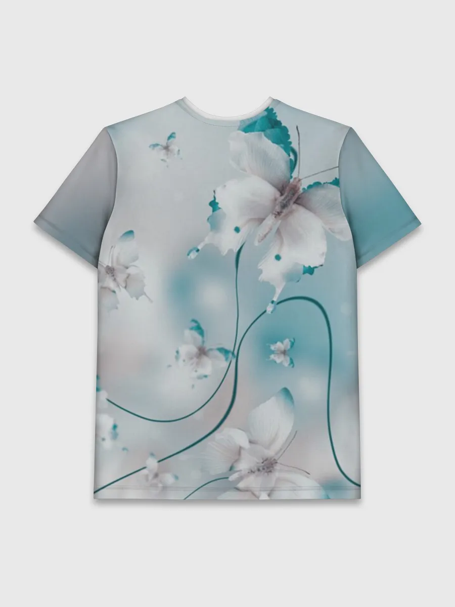 Мужская базовая футболка / бабочки