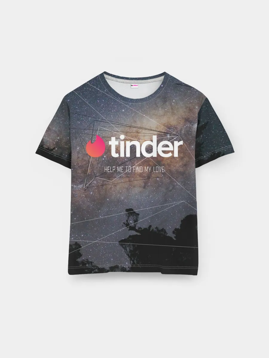 Мужская базовая футболка / Tinder Find Love | Тиндер