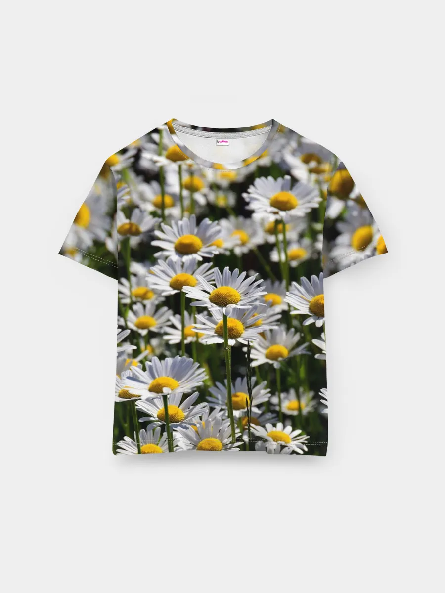 Мужская базовая футболка / Ромашки