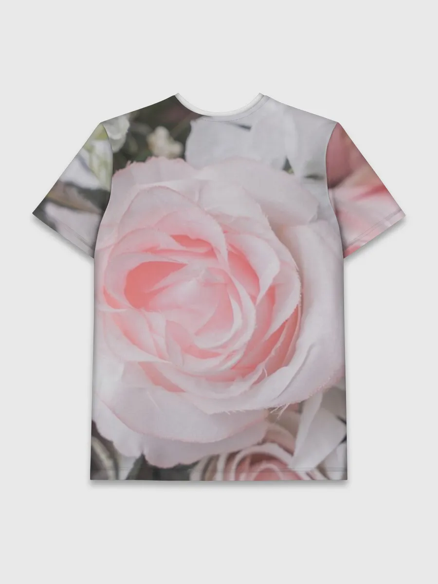 Мужская базовая футболка / розы
