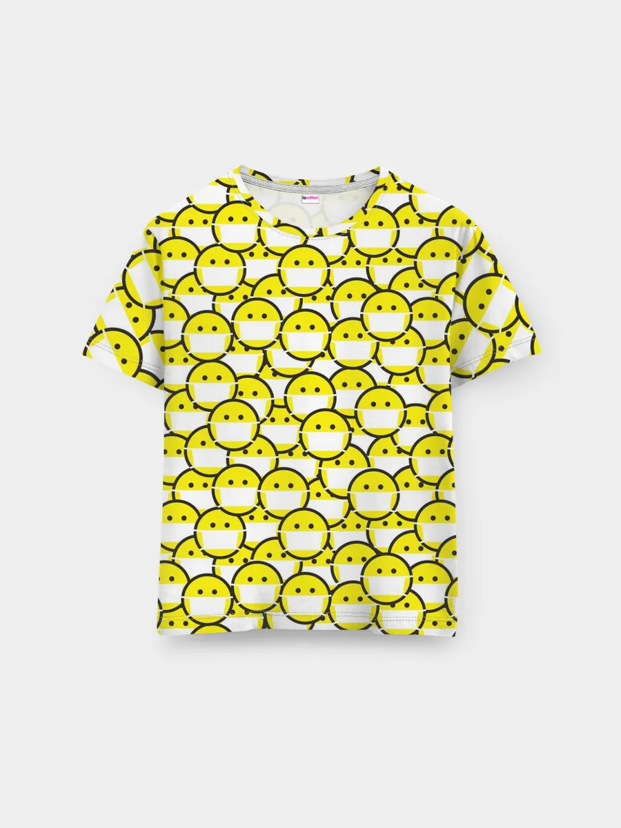 Мужская базовая футболка / Смайлики в Масках