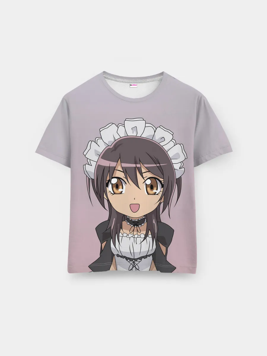 Мужская базовая футболка / аимешная горничная