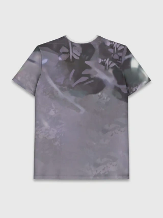 Мужская базовая футболка / Ноль два арт серый