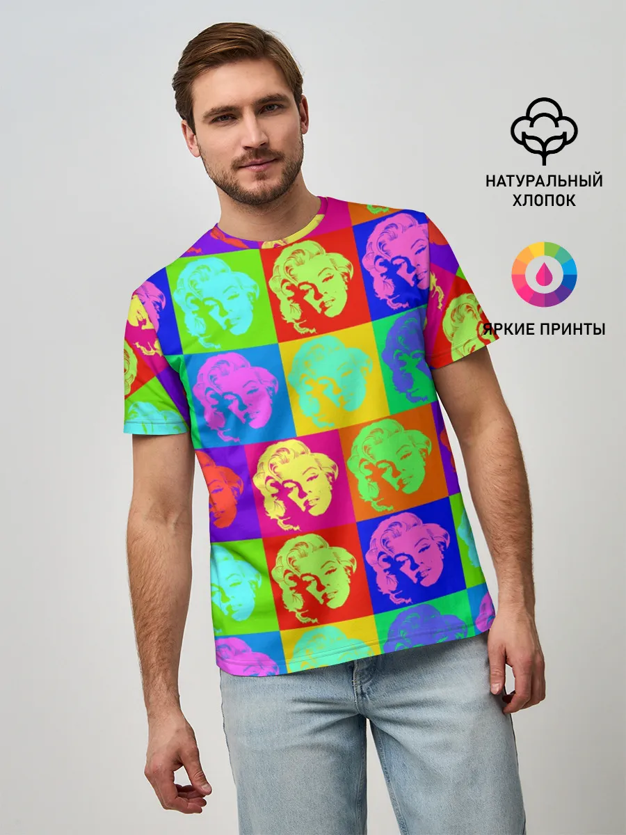 Мужская базовая футболка / pop-art Marilyn Monroe