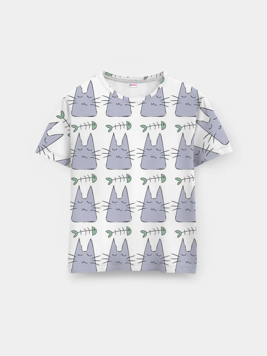 Мужская базовая футболка / Кот каваий