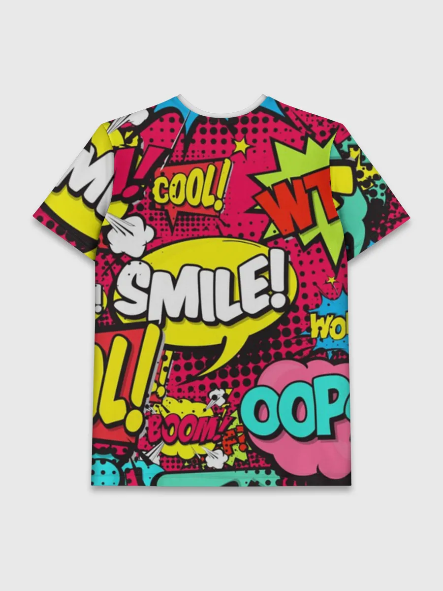 Мужская базовая футболка / Стиль pop-art