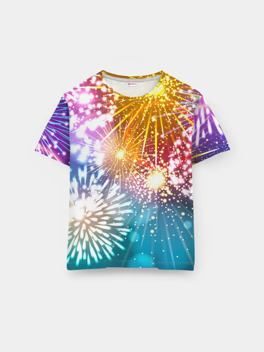 Мужская базовая футболка / Атмосфера праздника, яркий салют