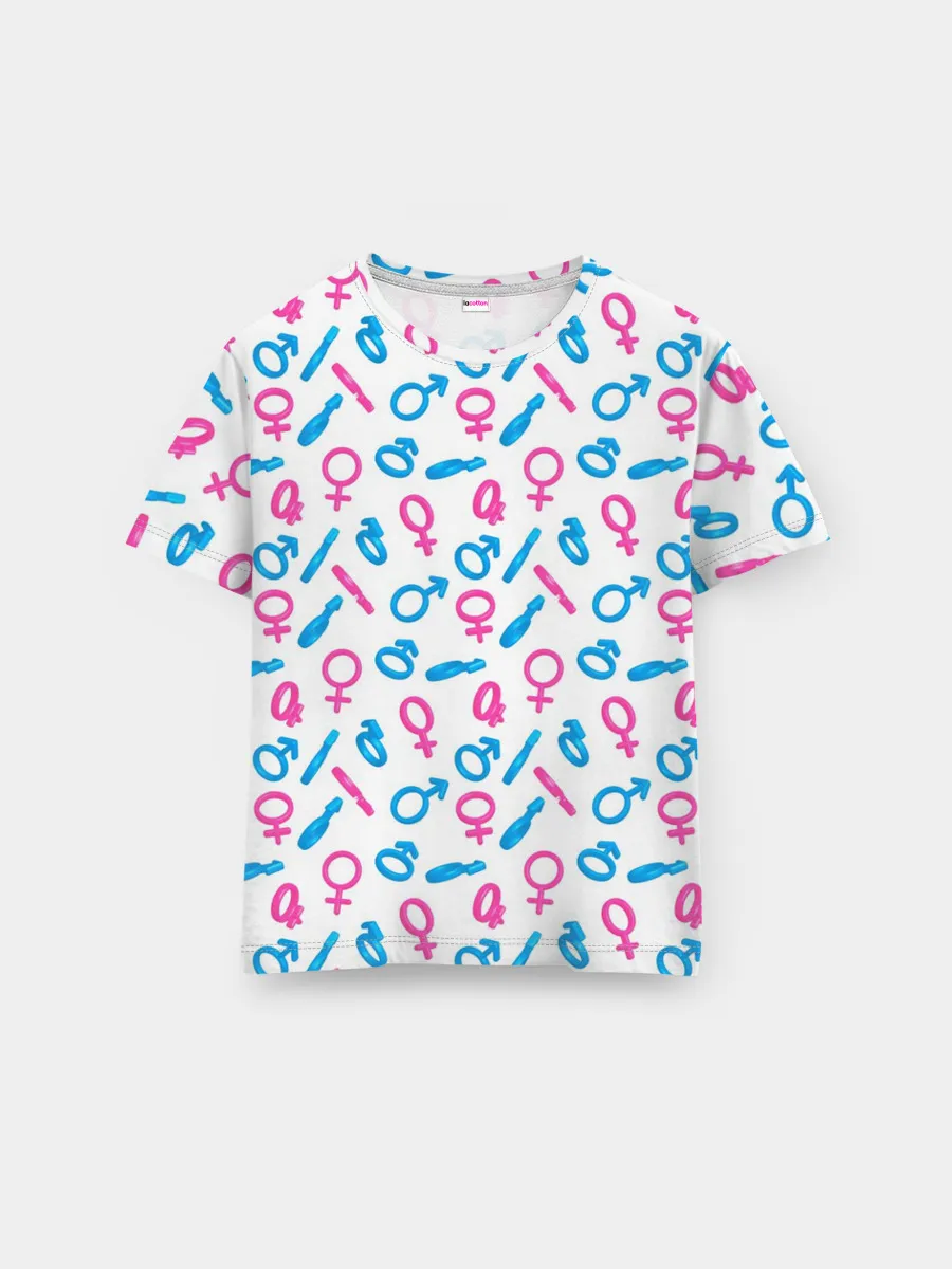 Мужская базовая футболка / Гендерные Символы